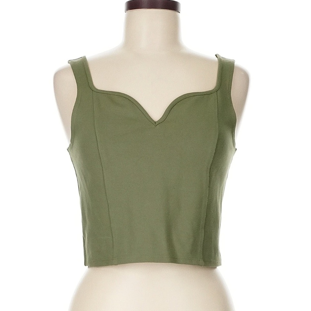 Abercrombie & Fitch Green Cropped Tank
